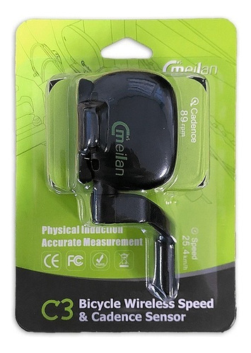 Sensor De Cadencia Velocidad Meilan C3 Para Bicicleta Color Negro
