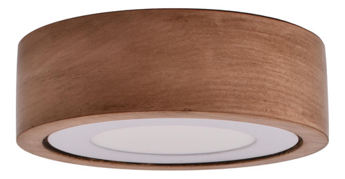 Panel Circular Led Kua 6w Madera Lenga Lustrada 