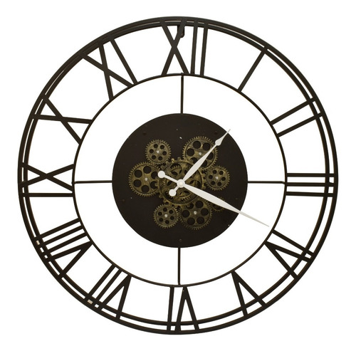 Reloj Redondo Números Romanos Y Engranes