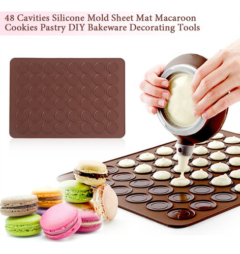 Almohadilla De Silicona Redonda De 48 Agujeros Macaron 5pcs