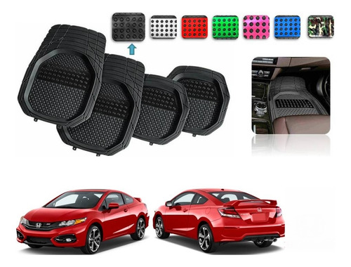 Tapetes 4pz Charola 3d Color Honda Civic Coupe 2012 A 2015