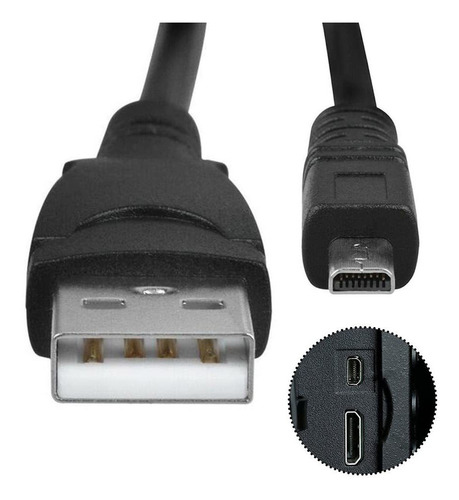 Imagen 3 de 9 de Cable Usb Uc-e16 Para Camara Nikon Coolpix B500, Negro
