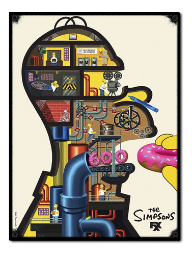 #1209 - Cuadro Decorativo Vintage - Homero Simpson Poster 