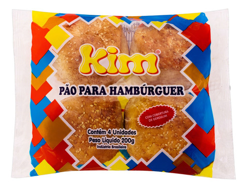 Pão para Hambúrguer com Gergelim Kim Pacote 200g