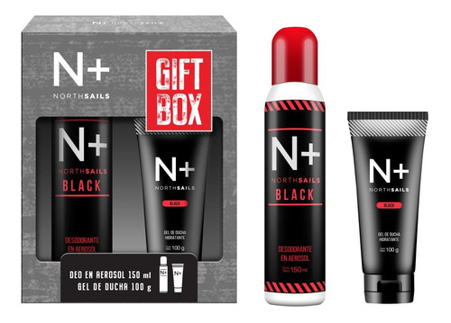 Set N+ Northsails Black Desodorante + Gel De Ducha