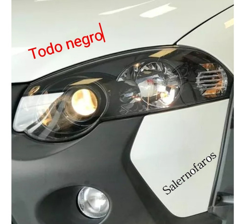 Imagen 3 de 7 de Optica Delantera Negra Fiat Palio Weekend Strada