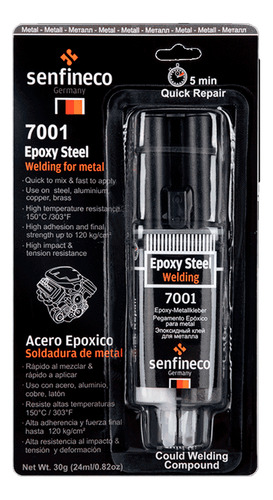 Pegamento Epóxico Métales Senfineco Epoxi Steel Welding 30g