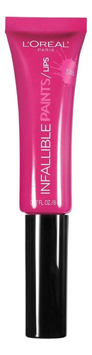 Labial Líquido L´oreal Paris Infallible Paints/lips Color Fucsia