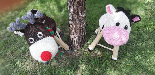 Imagen 4 de 5 de Banquito Infantil De Madera Octavio Amigurumi Tejido Crochet