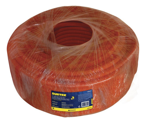 Manguera Flexible 50m Naranja Reforzada Resistente Surtek