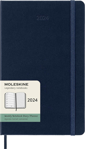 Agenda Semanal Moleskine 2024 12m Tapa Dura Azul -l