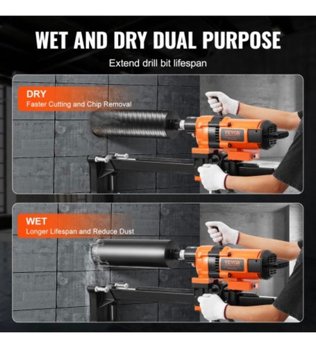 Taladro De Núcleo 0.8 A 11.8 Pul De Diametro 3500w Naranja-negro 60hz