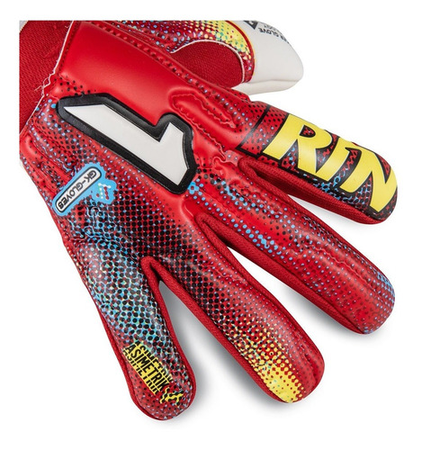 Imagen 2 de 7 de Guantes De Portero Rinat Asimetrik Stellar Semi Adulto Rojo