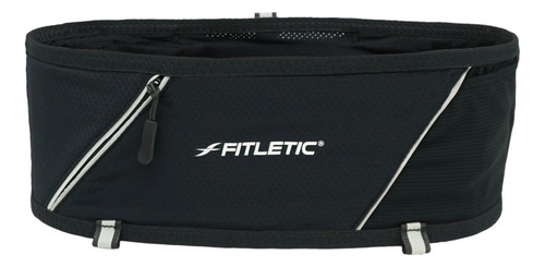 Cangurera Fitletic Running Waist Bag 360 Plus Belt Color Negro L Diseño De La Tela Lisa