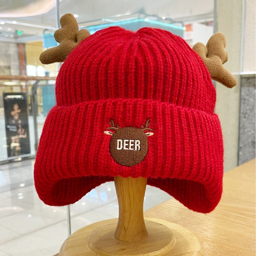 I Gorro De Punto Cálido Con Astas De Navidad Para Mujer 2023