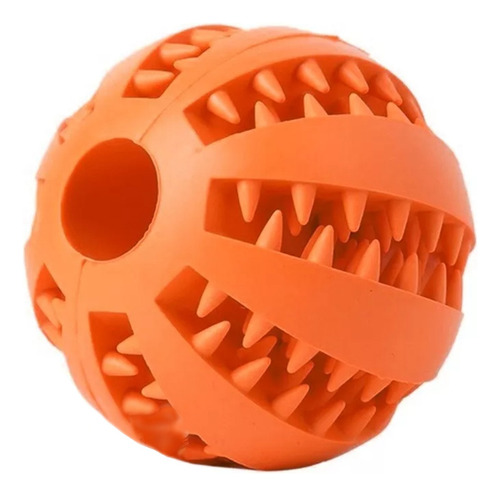 Juguete Pelota Para Croquetas Perro Resistente Grande Er001 Color Naranja