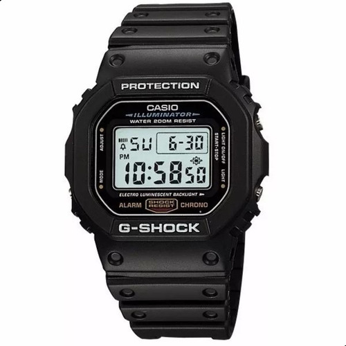 Relógio Masculino Casio G-shock Preto Dw-5600e-1vdf Original