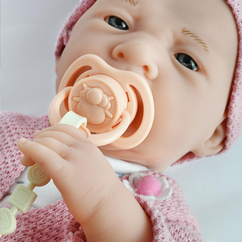Boneca Bebê Reborn Realista 35cm Vinil Menina Com Acessórios