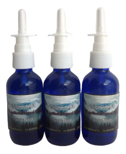 Solución De Plata I Nasal Spray 20ppm - 60ml (paquete De 3) 