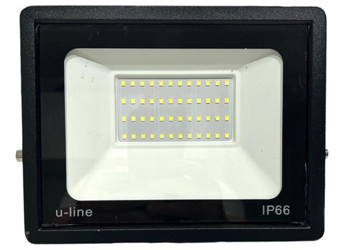 Reflector Led 50w Alta Potencia Ip66 Bajo Consumo Int Ext Color de la carcasa Negro Color de la luz Blanco frío