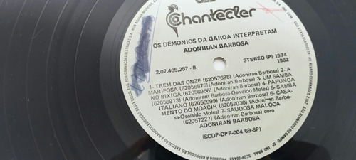 Lp Vinil Os Demônios Da Garoa Interpretam Adoniran (Usado)