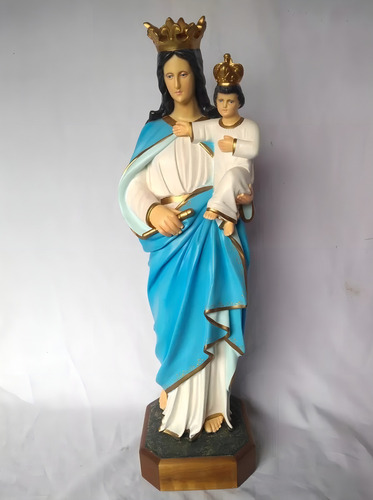 Imagem De Nossa Senhora Maria Auxiliadora 66 Cm Cor pintura a mão