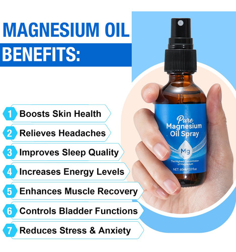 Spray De Aceite De Magnesio Flasture Topical 60 Ml (paquete
