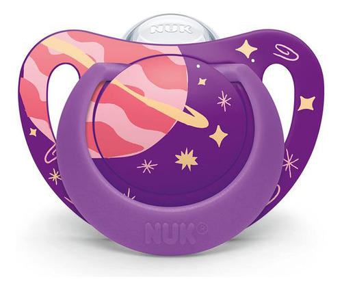 Chupete Ortodóntico Nuk Space Girl, 6-18 Meses, Paquete De 4