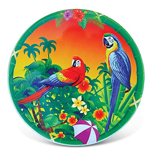 Posavasos De Cerámica Con Diseño De Loros Tropicales