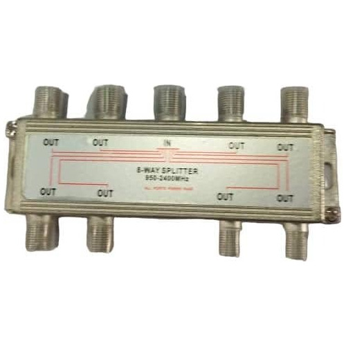 Splitter 8 Vias 950-2400 Mhz. Zinc, Nickel