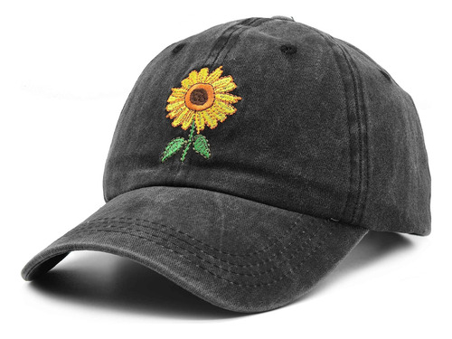 Waldeal Gorra De Béisbol Con Girasoles Bordados Para Mujer,
