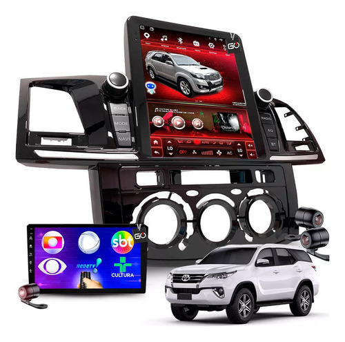 Multimidia Tesla 6+128gb Octa Hilux Sw4 + Tv Full Hd 1080p Cor Toyota Sw4 2014
