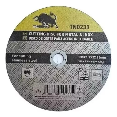 Pack 10 Discos De Corte Fino De 9 Pulgadas Toro Negro Tn0233