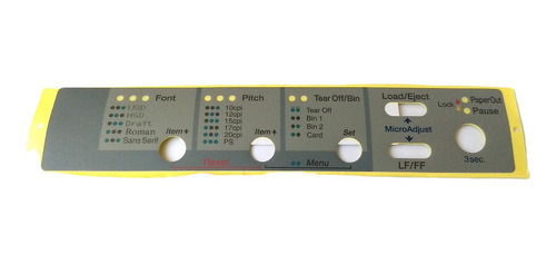 Calcomania Panel Control Frontal Impresora Epson Fx-890/2190