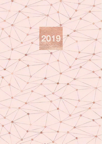 2019: A5 Diary Planner Journal Wo2p Week On 2 Pages Horizontal Layout Geometric Rose Gold Design, De Books, Just Plan. Editorial Lulu Pr, Tapa Blanda En Inglés