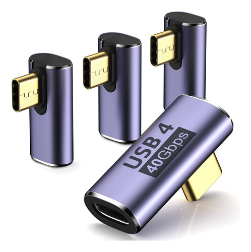 Adaptador Usb C De Ngulo Recto (paquete De 4) Usb C De 90 Gr