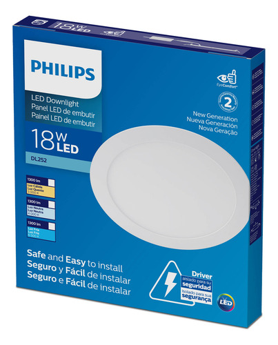 Foco Led Philips Dl252 Empotrado Luz Blanca Neutra De 18w