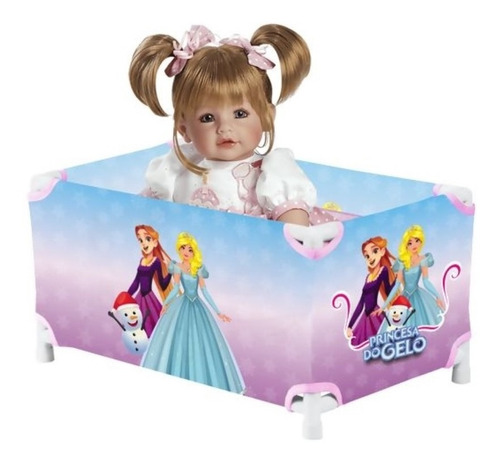 Berço Chiqueirinho Para Boneca Princesa Do Gelo