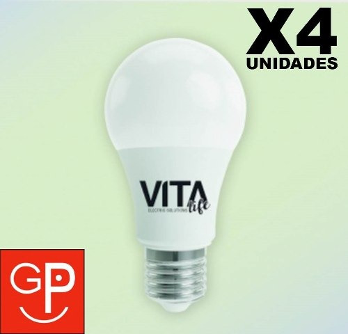 Lampara Bulbo Lb1009b Vita Life 9w X4 Unidades