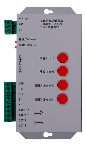 Controladora Led Rgb T1000 Para 2048 Módulos + Tarjeta Sd