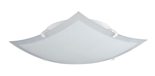 Imagen 2 de 7 de Pack X 2 Plafon Bari Cuadrado Blanco A 2 Luces 25x25 Cm 220v