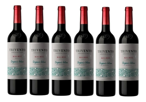 Vino Trivento Malbec Organico 750 Ml X6 Unidades