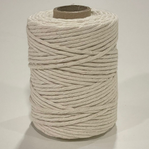 2 Kg Hilo De Algodón Macramé 27 Hebras 4mm / 400mts Crudo