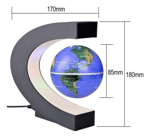 Led World Map Levitación Magnética Electrónica