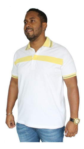 Imagem 5 de 8 de Camisa Polo Bolso Plus Size Extra Promoç.masculino Camiseta