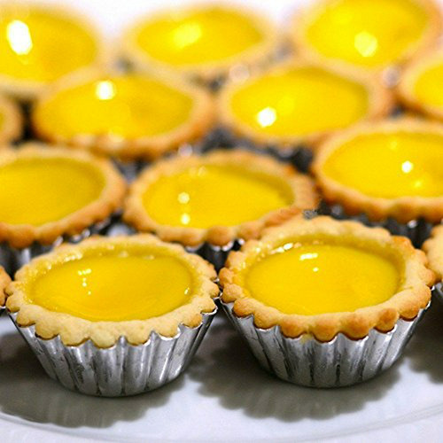 20pcs Egg Tart Aluminum Cupcake Cake Cookie Mold Lined Mould