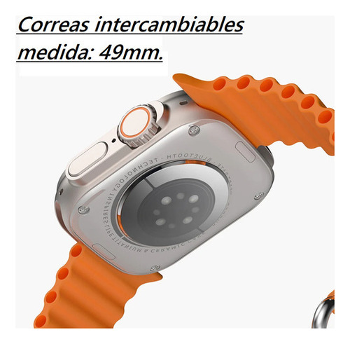 Reloj Inteligente T10 Ultra Smartwatch 49 Mm Llamadas Notificaciones Deportes Sensor De Ritmo Cardiaco Temperatura