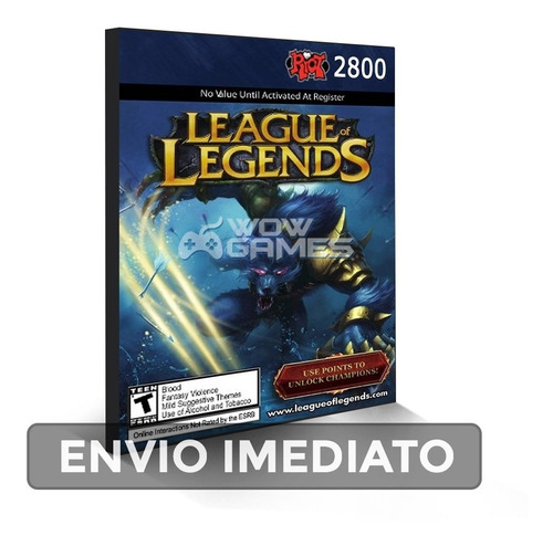 League Of Legends Lol - Cartão 2800 Riot Points Rp Br Brasil