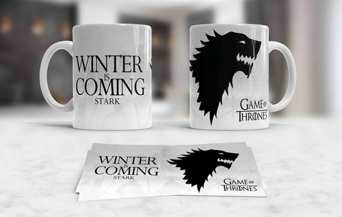 Taza De Game Of Thrones De Las Casas Y Personajes Color Beige Stark