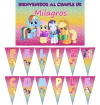 Comprar Mi Pequeño Pony Cartel Y Banderin Decoracion Cumpleaños